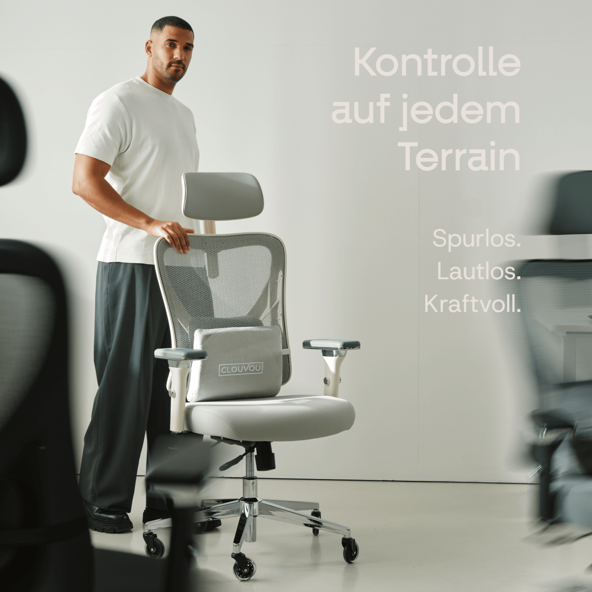CLOUVOU Blade Wheels – PU - Bürostuhlrollen | 5er - Set - Clouvou
