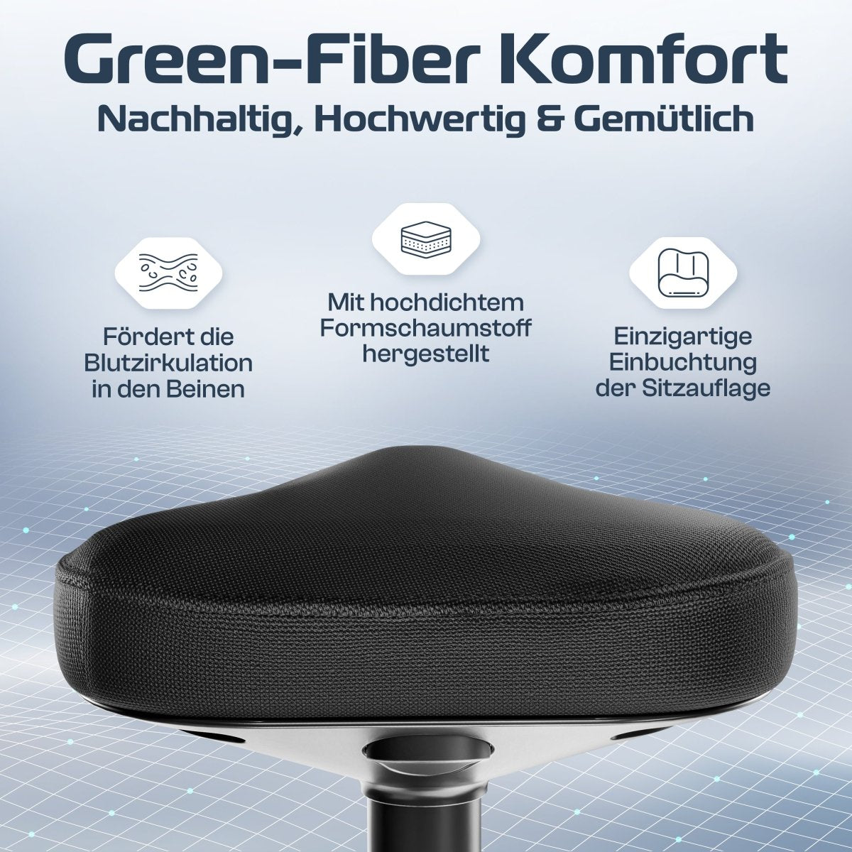 CLOUVOU Nexus - ergonomischer Hocker „Eine stilvolle neue Art des Sitzens“ - Clouvou #farbe_schwarz