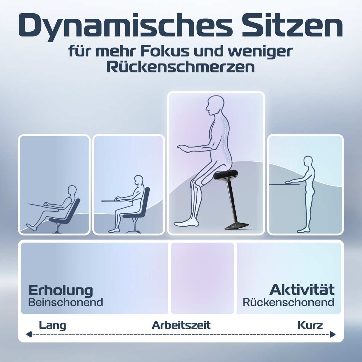 CLOUVOU Nexus - ergonomischer Hocker „Eine stilvolle neue Art des Sitzens“ - Clouvou #farbe_schwarz