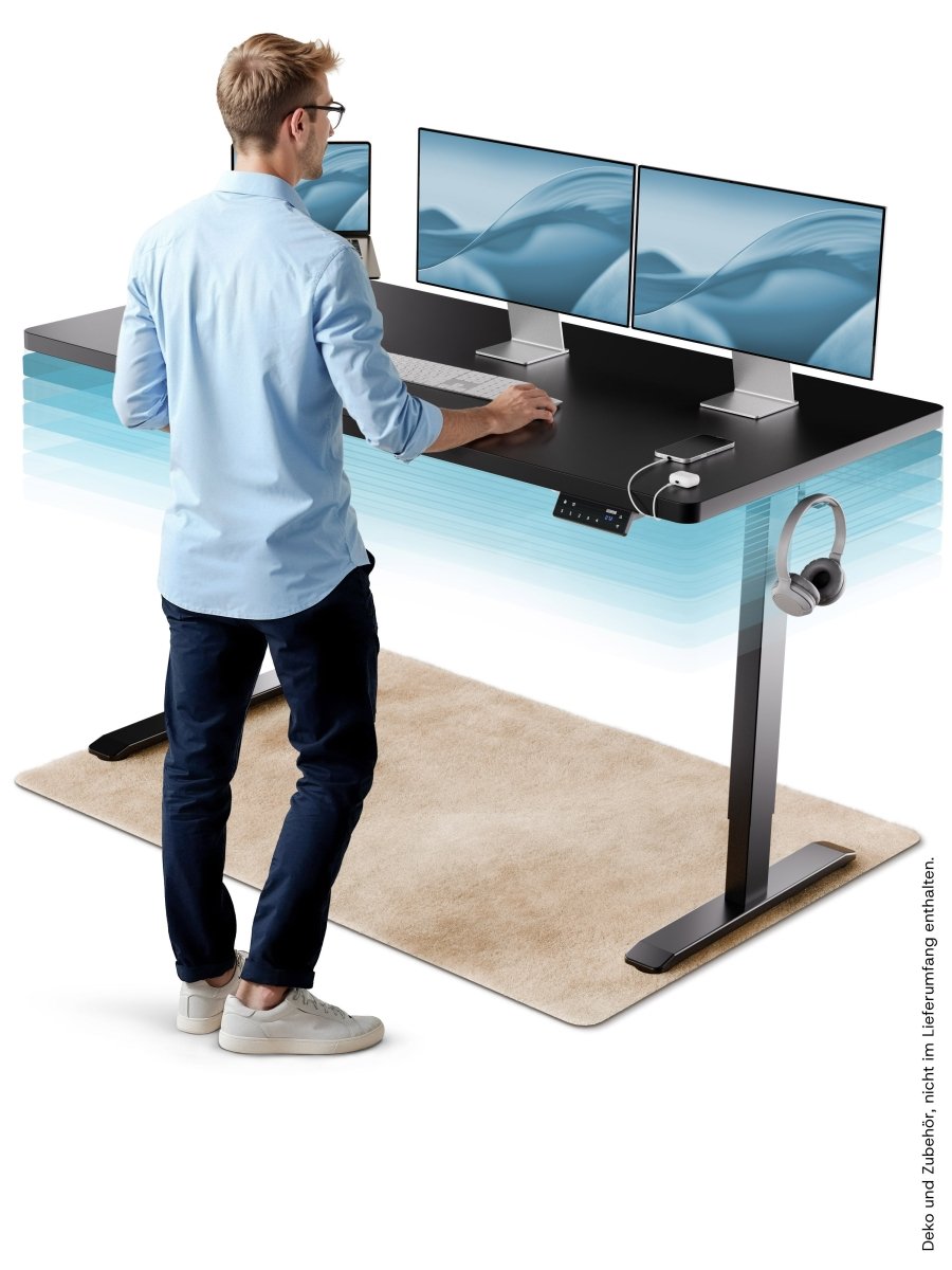 CLOUVOU ProDesk - Ergonomischer Sitz - Stehschreibtisch - Clouvou 160 x 80cm