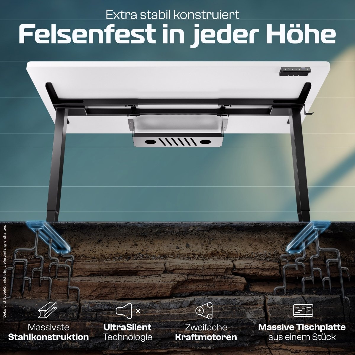 CLOUVOU ProDesk - Ergonomischer Sitz - Stehschreibtisch - Clouvou 160 x 80cm