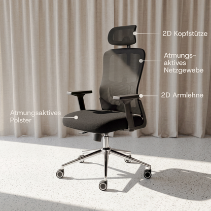 Clouvou BrightSeat – Ergonomischer Bürostuhl: Preis-Leistungssieger