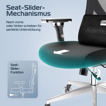 CLOUVOU CleverSeat - Ergonomischer Testsieger Bürostuhl - Clouvou Creme