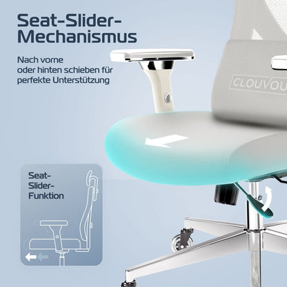 CLOUVOU CleverSeat - Ergonomischer Testsieger Bürostuhl - Clouvou Creme