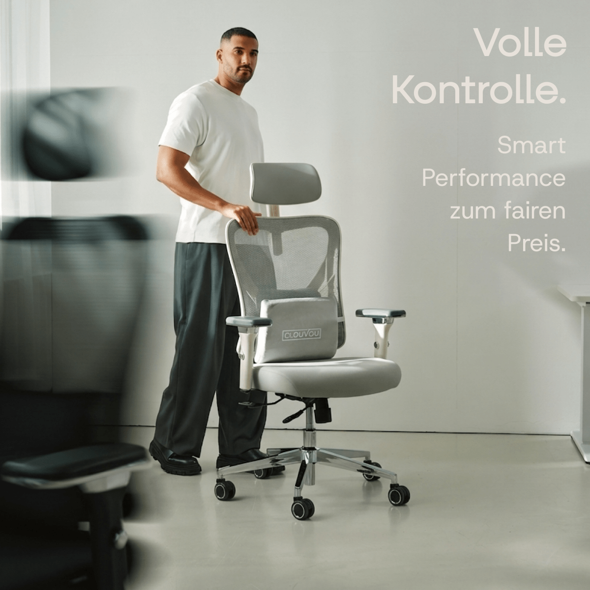 CLOUVOU Flux Wheels – Leichte Bürostuhlrollen | 5er - Set - Clouvou