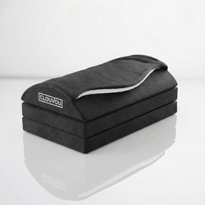 CLOUVOU MasterRest – Ergonomische Fußstütze | 3 Höhenstufen & Wärmetasche - Clouvou Schwarz
