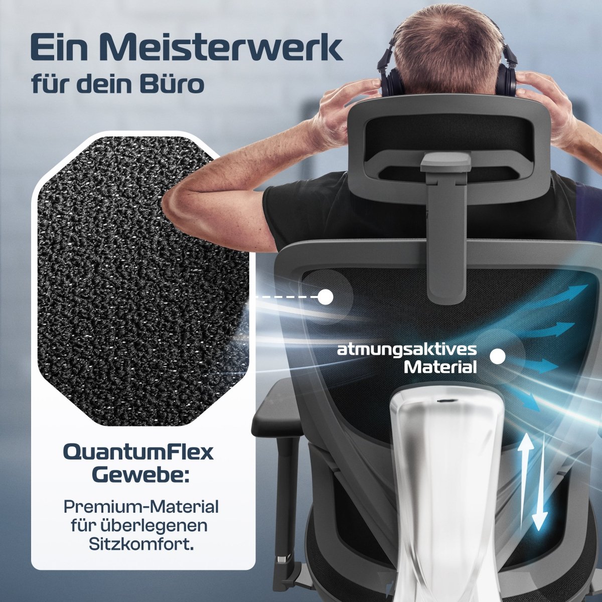 CLOUVOU MasterSeat – Ergonomischer Premium Bürostuhl - Clouvou Creme