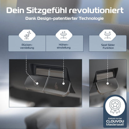 CLOUVOU MasterSeat – Ergonomischer Premium Bürostuhl - Clouvou Creme