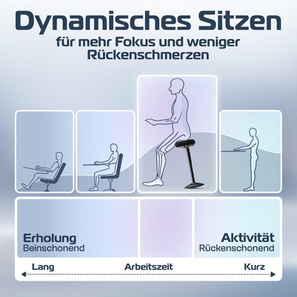 CLOUVOU Nexus - ergonomischer Hocker „Eine stilvolle neue Art des Sitzens“ - Clouvou #farbe_schwarz