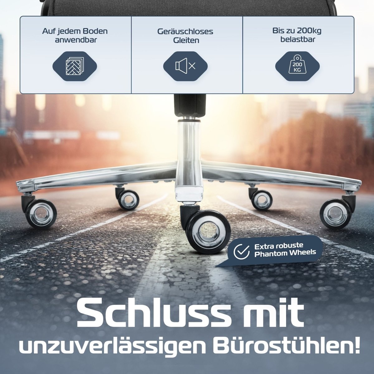CLOUVOU PowerSeat - Ergonomischer extra breiter Bürostuhl - Clouvou Creme