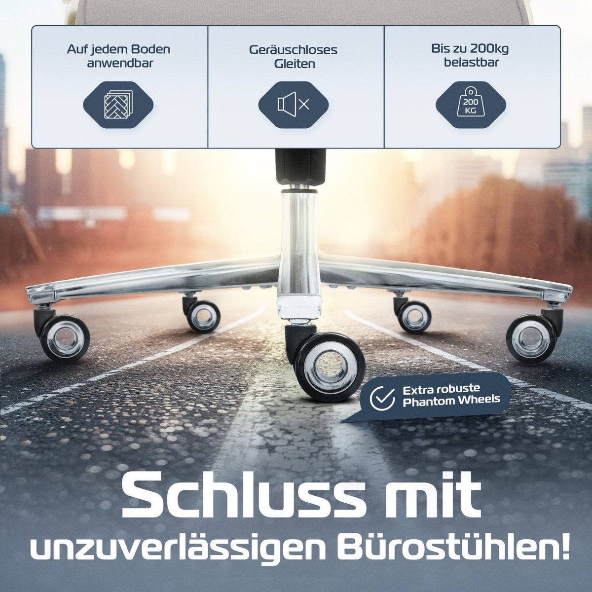 CLOUVOU PowerSeat - Ergonomischer extra breiter Bürostuhl - Clouvou Creme