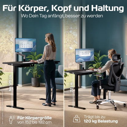 CLOUVOU ProDesk - Ergonomischer Sitz - Stehschreibtisch - Clouvou 160 x 80cm