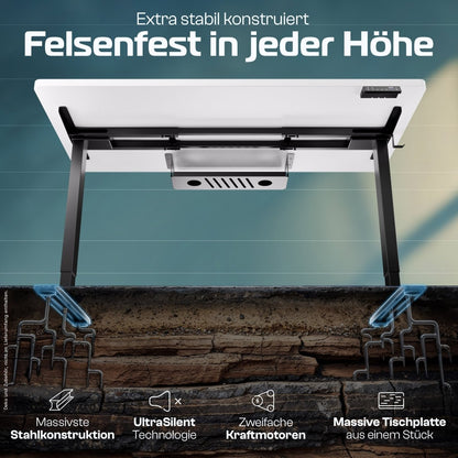 CLOUVOU ProDesk - Ergonomischer Sitz - Stehschreibtisch - Clouvou 160 x 80cm