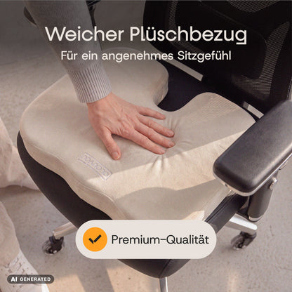 Clouvou Sitzkissen – Ergonomisches Memory-Schaum-Kissen für Bürostühle